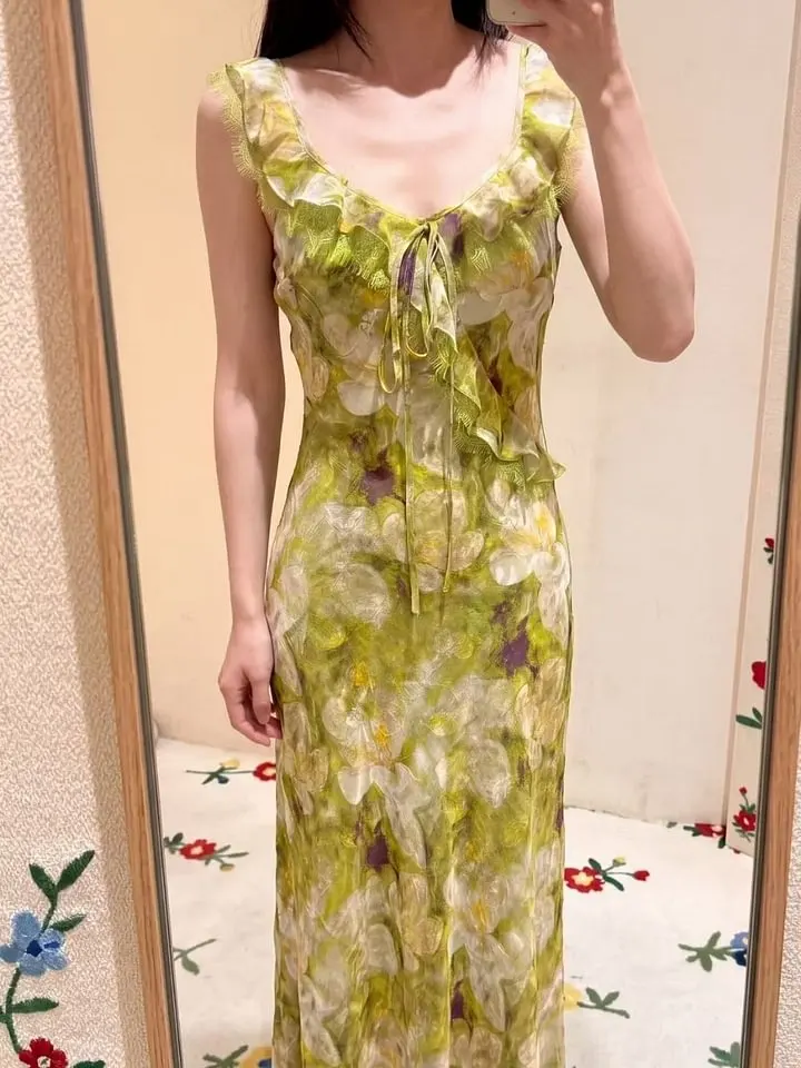 Flowering Girl Women Floral Midi Dress 