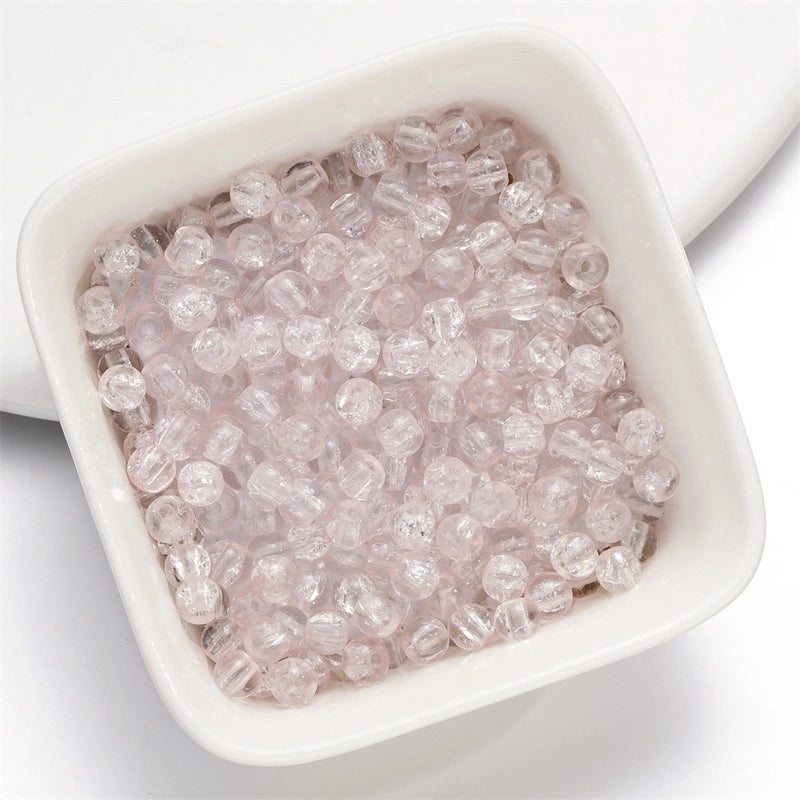 50 PCS/Package Diameter 10mm Diameter 4mm Diameter 8mm Glass Solid Color Jewelry Accessories