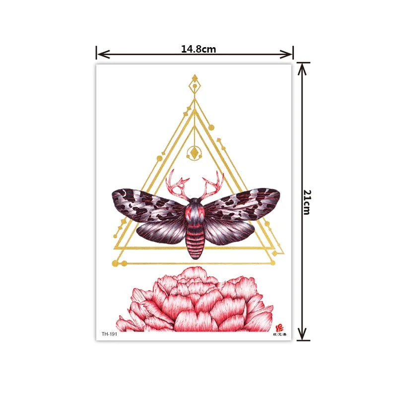 2021 New Plain Flower Arm Tattoo Sticker Flower Waterproof Tattoo Color Animal Tiger Tattoo Sticker