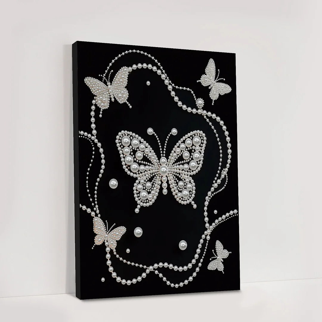 DIY Pearl Painting Art Kit, Oil Painting Style Beads Canvas With Frame 30*40cm, Handmade Home & Wall D&eacute;cor, Beginner Friendly Unique DIY Gift for Friends, Mom