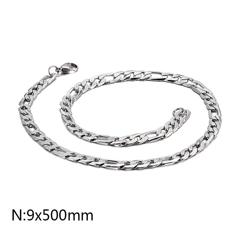 Hip-hop Minimalist Geometric Titanium Steel Polishing Men’s Necklace