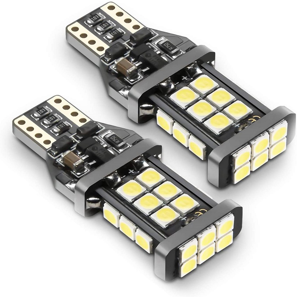 

2pcs LED Car Bulbs for Reverse Turn Signal Light T15 3030 24SMD Light, 501 Original