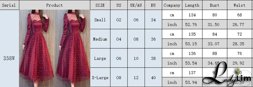 Womens Elegant Lace Round Neck Long Sleeve Dress