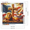 (40*40cm)Lion Flag - Full Round Drill Diamond Painting