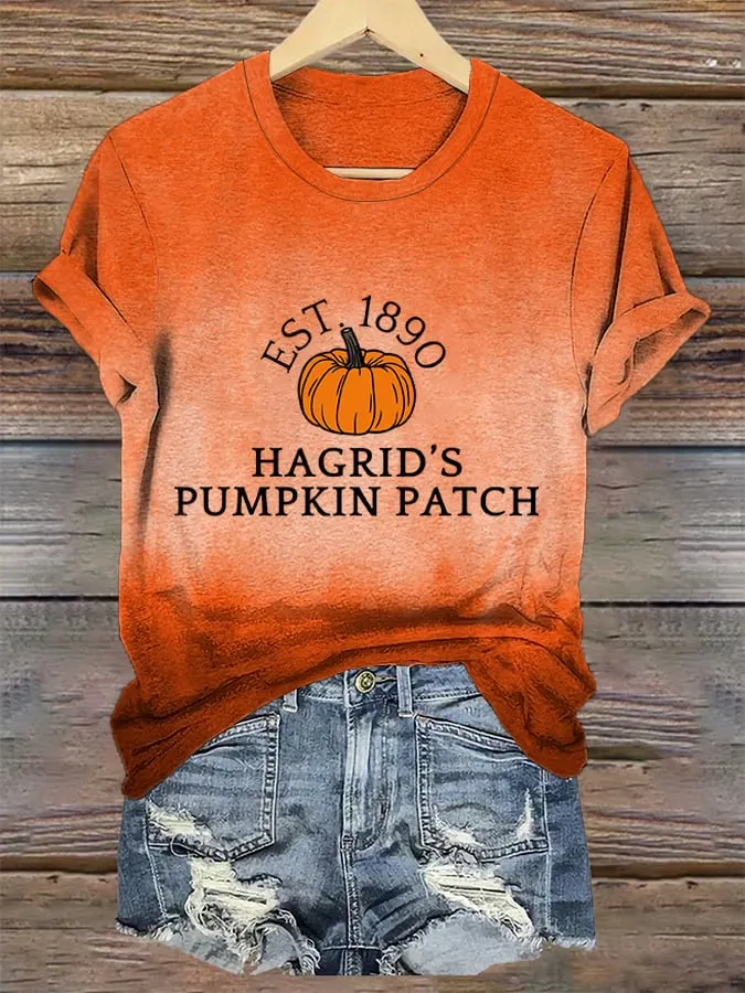 Women's ESt 1890 Hagrid's pumpkin patch Art Print T-Shirt 