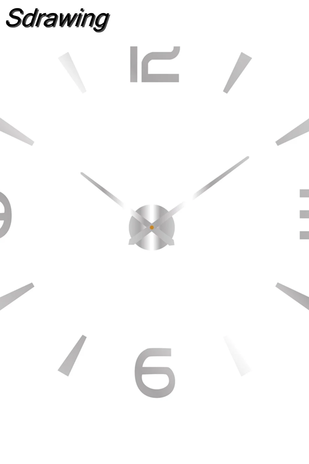 Sdrawing Wall Clock Luminous Frameless Wall Clocks DIY Digital Clock Wall Stickers Silent Clock for Home Living Room Office Wall Decor