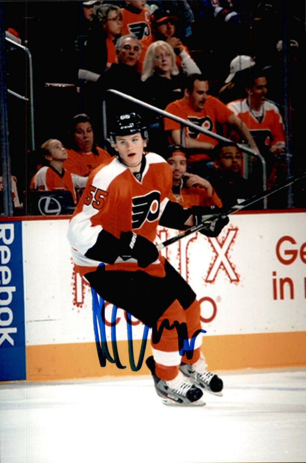 Samuel Morin SIGNED 4x6 Photo Poster painting PHILADELPHIA FLYERS #13