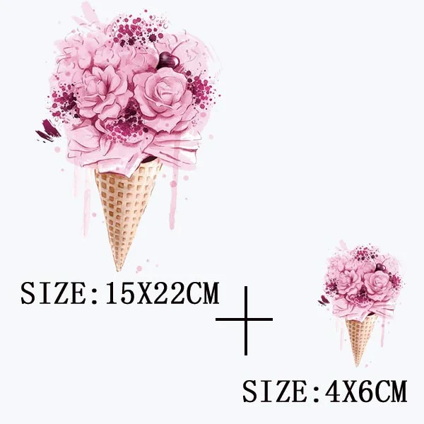 Beautiful Flowers Thermal Sticker On T-shirt DIY Washable Iron On Transfer For Clothing Funny Design Patches On Clothes Applique