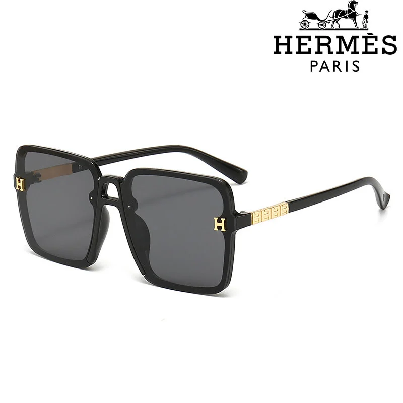 Hermès Okulary przeciwsłoneczne damskie z prostokątną oprawką #101