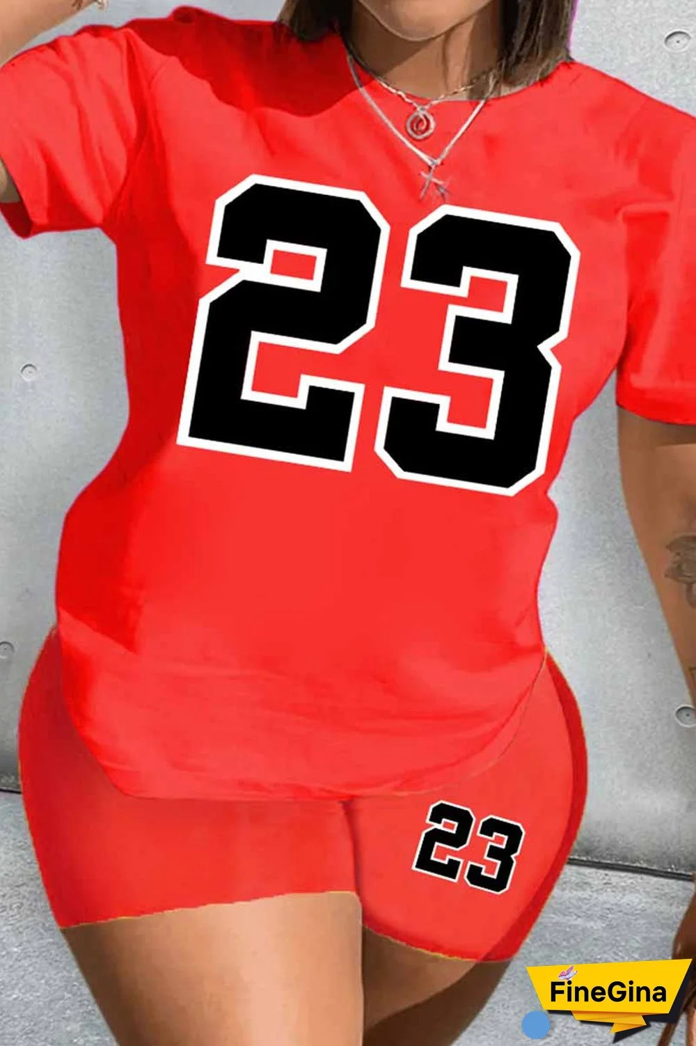 White Casual Print Patchwork O Neck Short Sleeve Two Pieces