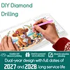 Yak Diamond Art Monthly Flip Tabletop Calendar January 2027 - December 2028 Small Desktop Calendar Planner 24 Months for Living Room Bedroom Office Desk Gift Giving