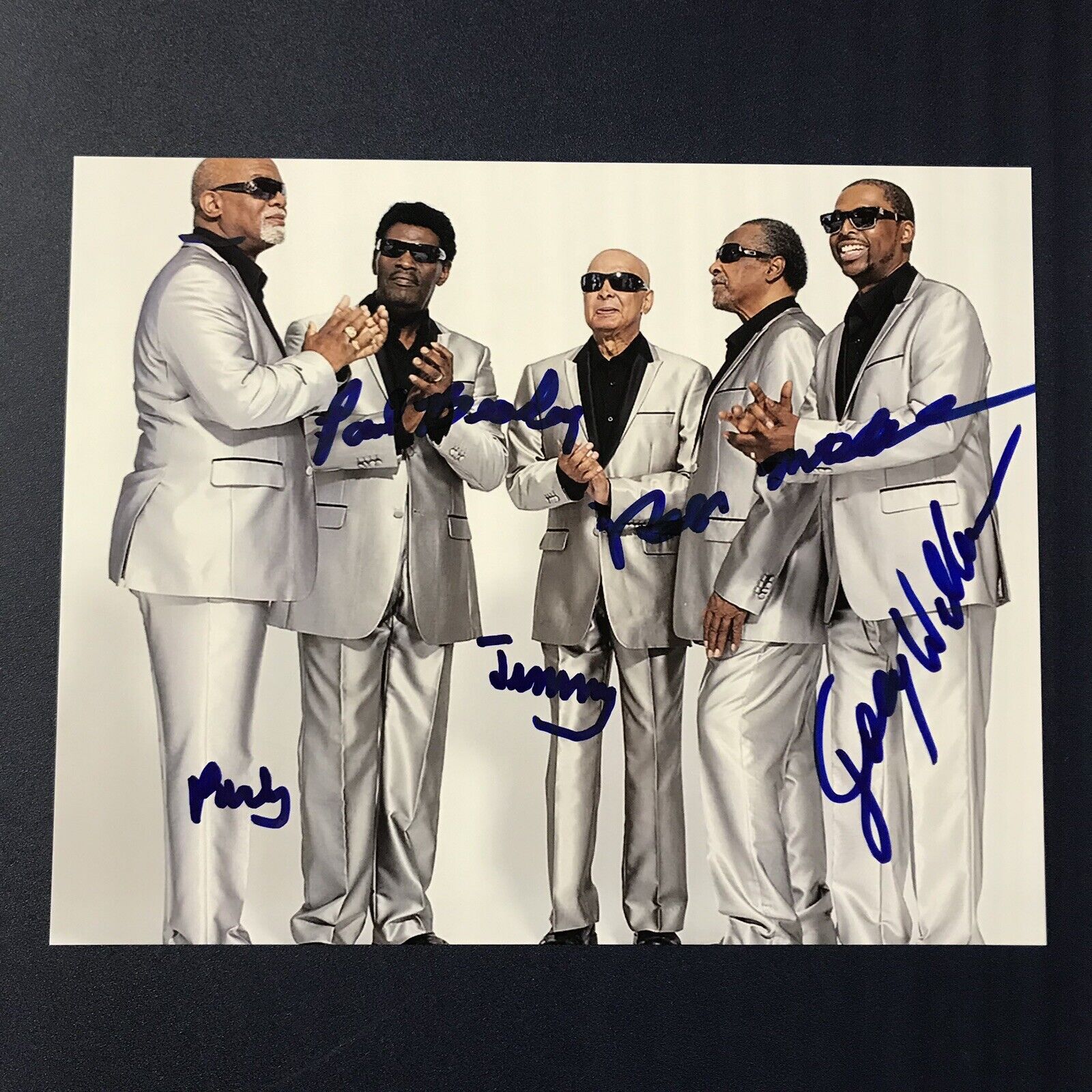 THE BLIND BOYS OF ALABAMA BAND SIGNED 8X10 Photo Poster painting FULL GROUP AUTOGRAPHED RARE COA