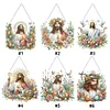 Acrylic Jesus Easter Egg 5D DIY Diamond Painting Hanging Pendant Kit