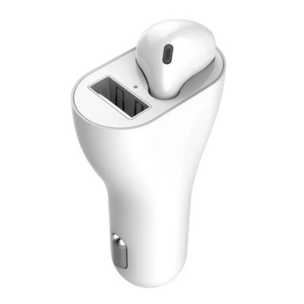 

USB Car Charger with Bluetooth 5.0 Wireless Earbud for Smartphone Tablet, 501 Original