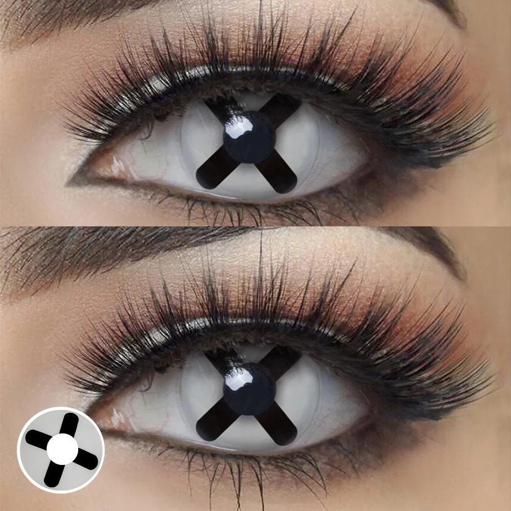 Black And White Cross Cosplay Eyes 14.0mm