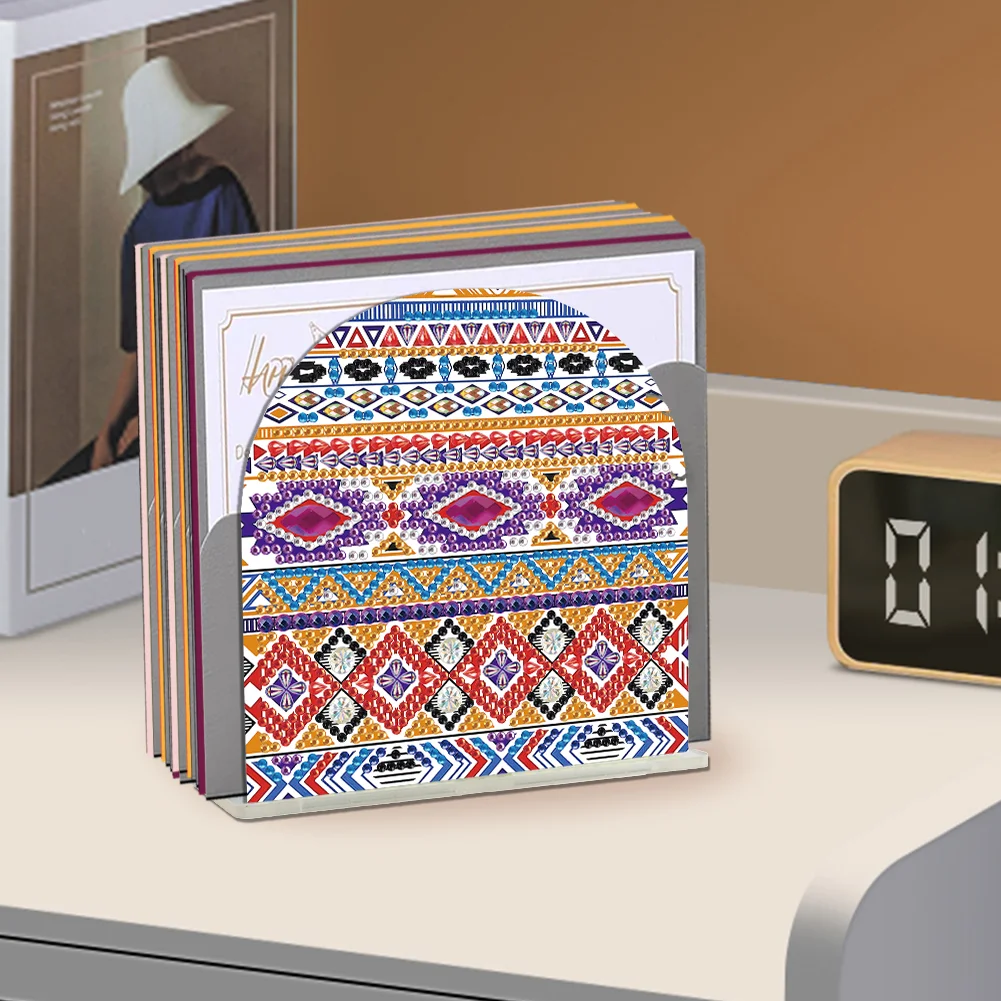 DIY Acrylic Mandala Diamond Painting Napkin Rack Decor for Home Office Decor