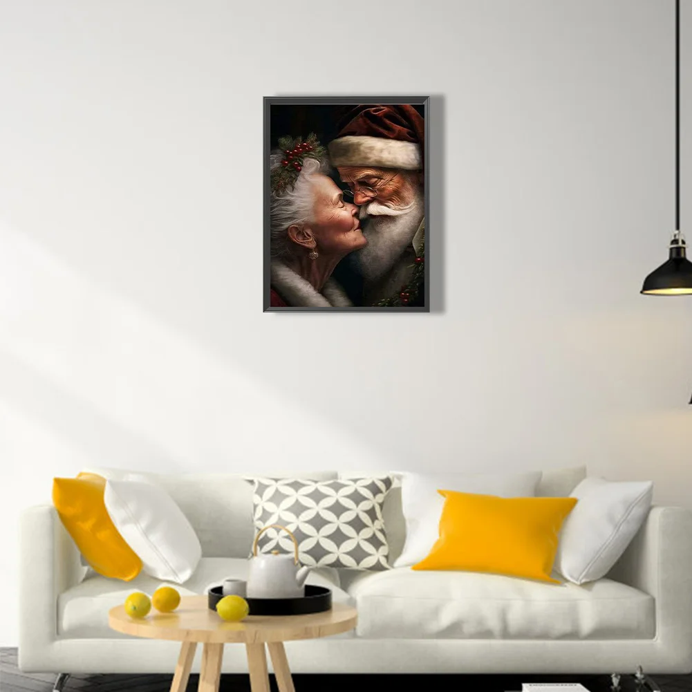 Diamond Painting - Full Square Drill - Xmas Old Couple(Canvas|30*40cm)