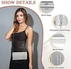 Clutch Damen Abendtasche Silber,Funkelnde Kettenabendtasche,Modische Tasche Bag Handtasche,Elegante Umschlagtasche Crossbody für Neujahrsball,Hochzeit,Party und Hochzeit