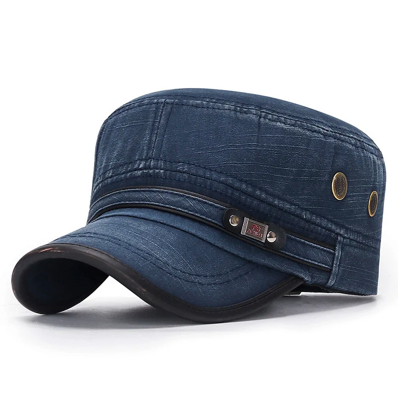 Unisex Vintage Faded Washed Flat Cap