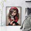 (Multi-Style) Girl Animal-11CT Stamped Cross Stitch 40*50cm/15.75*19.69in