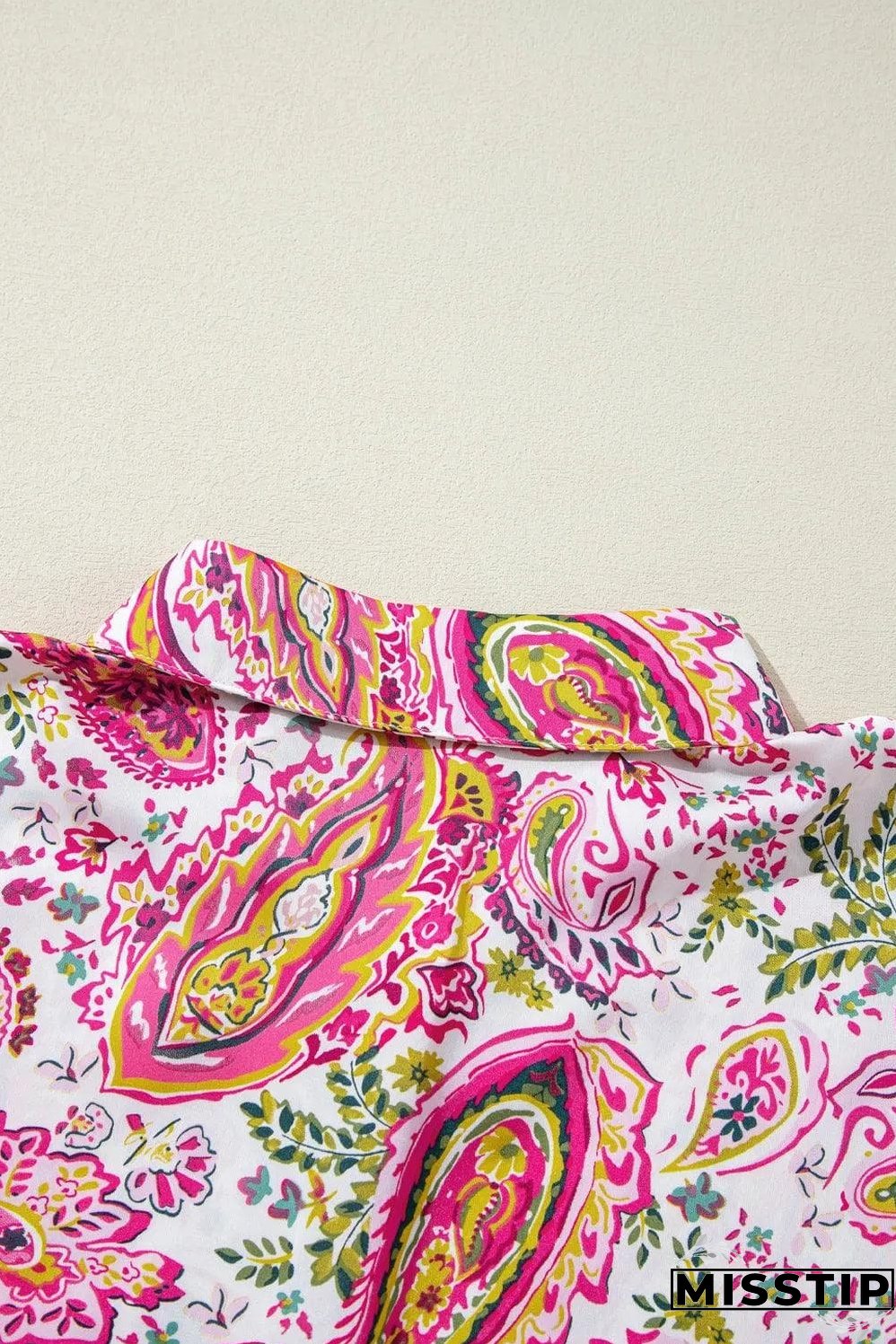 Pink Floral Paisley Printed Casual Shirt