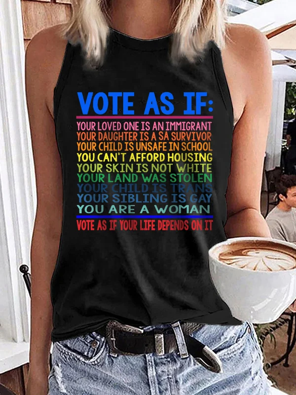 Women's Vote For Your Rights Women's Rights Print Sleeveless T Shirt  artssus