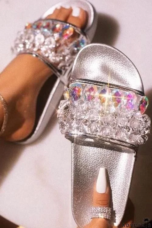 Rhinestone Flat Slipper