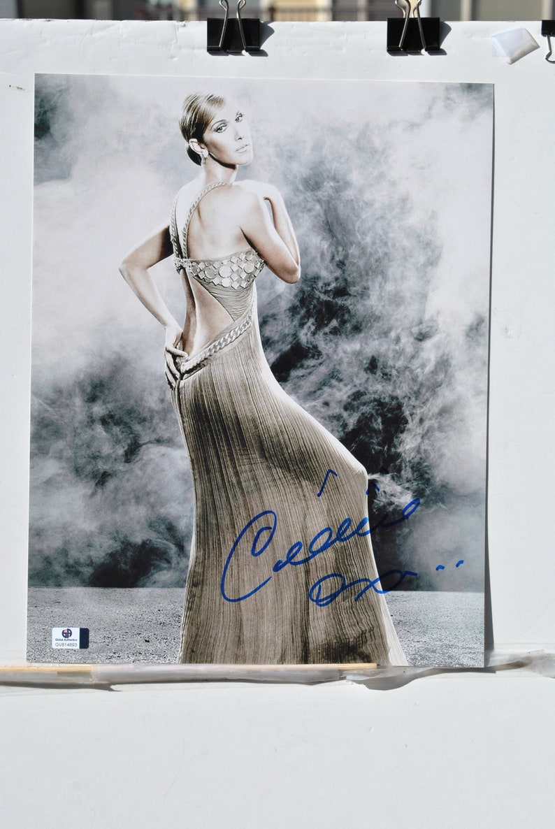 CELINE DION SIGNED Photo Poster painting Think Twice, Because You Loved Me, Its All Coming Back to Me Now, My Heart Will Go On 11x 14 wcoa