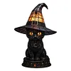 Gothic Witch Hat Night Light Halloween Decorations Colorful Wizard Hat Lamp
