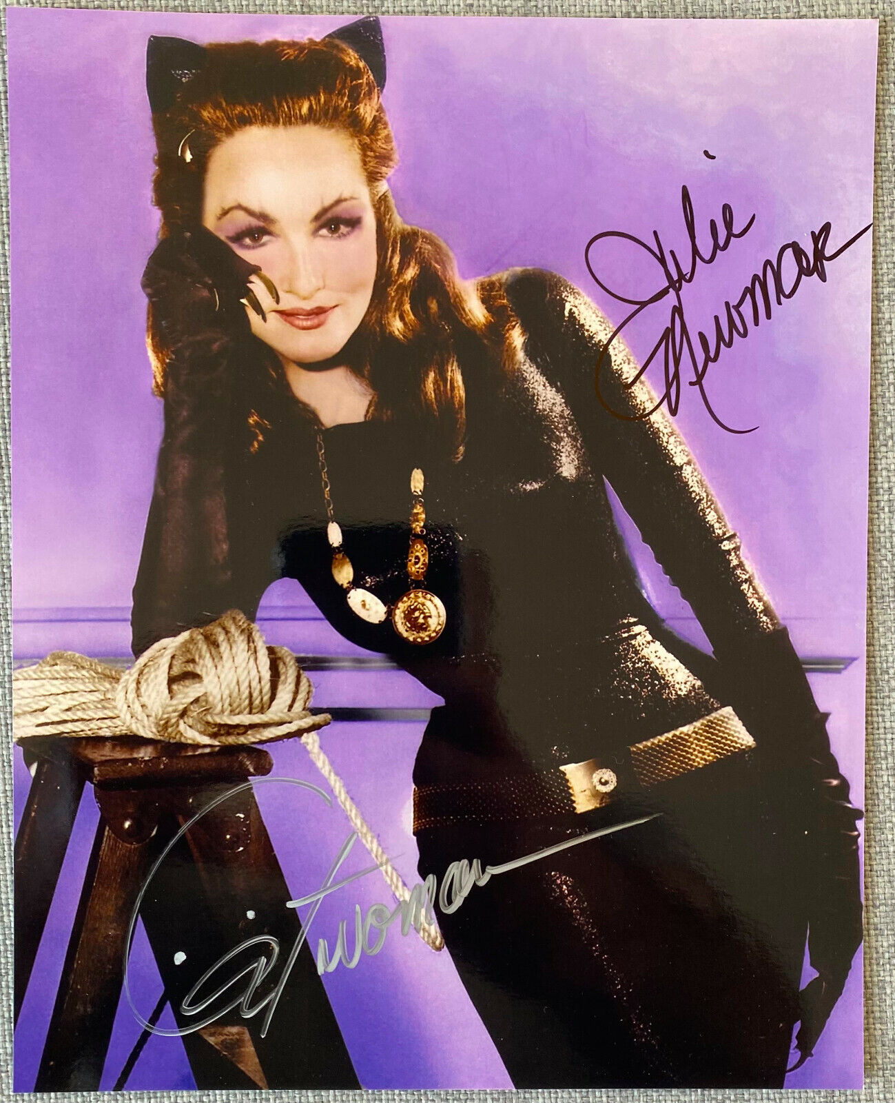 Catwoman Julie Newmar Signed In-Person 8x10 Color Photo Poster painting - Authentic, To Wong Foo