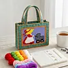 Handbag DIY Cross Stitch Purse Kit for Adult Beginners Women Shopping Handmade Braided Yarn Bag Material Set Embroidery Tote Bag Kits with Instruction tapestrymarket