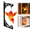 Glowing Owl Metal Bookend Lamp Iron Shelf Organizer Vintage Style