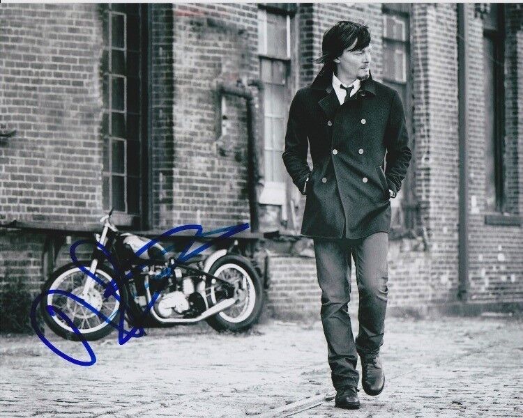 NORMAN REEDUS Signed Autographed MOTORCYCLE Photo Poster painting