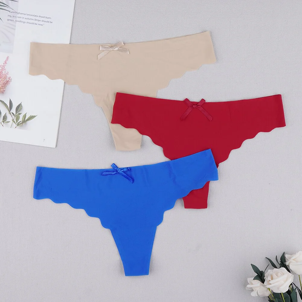 Billionm Plus Size Thong Femme Gstring Seamless Panties Sexy Pack Thongs Woman Low-rise Silk High Quality Panty Leopard S-4XL