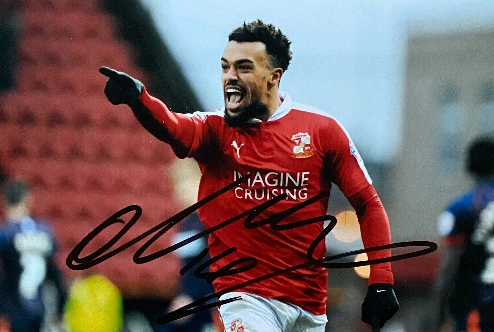 Nicky Ajose Genuine Hand Signed 6X4 Photo Poster painting - Swindon Town 3