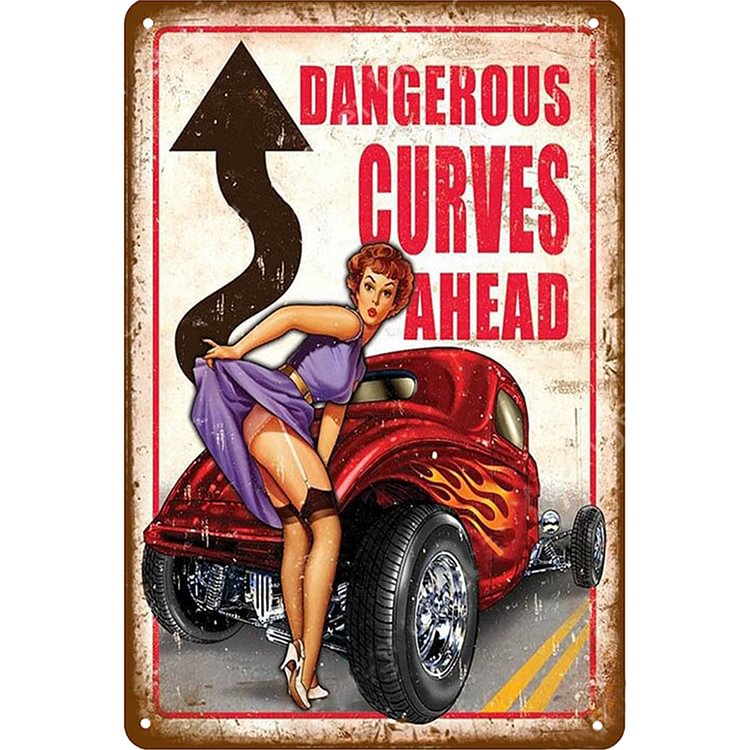 【20*30cm/30*40cm】Sexy Lady Pin Up Girl - Vintage Tin Signs/Wooden Signs
