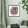Diamond Painting-DIY Crystal Rhinestone Flower Tiger