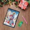 (US Local)Snowman A5 Size Diamond Painting Notebook Set with 4Pcs Bookmark Holiday Gift