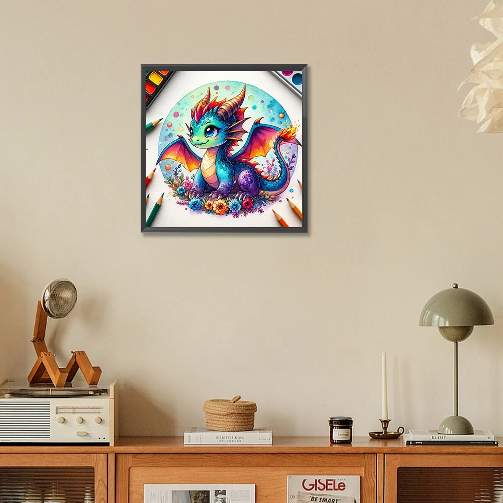 Full Round Diamond Painting 30*30cm - Dragon