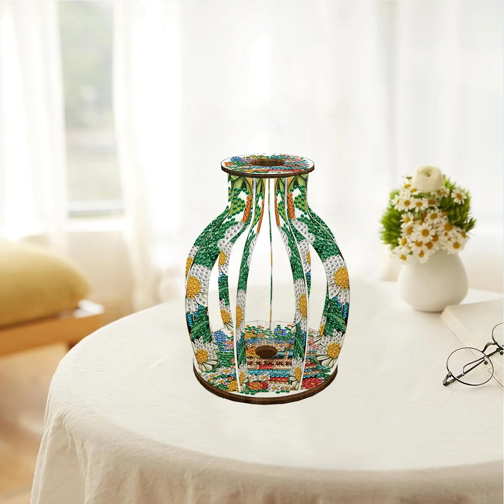 Book Diamond Painting Kit DIY Vase Wooden 3D Craft Mosaic Art Decoration