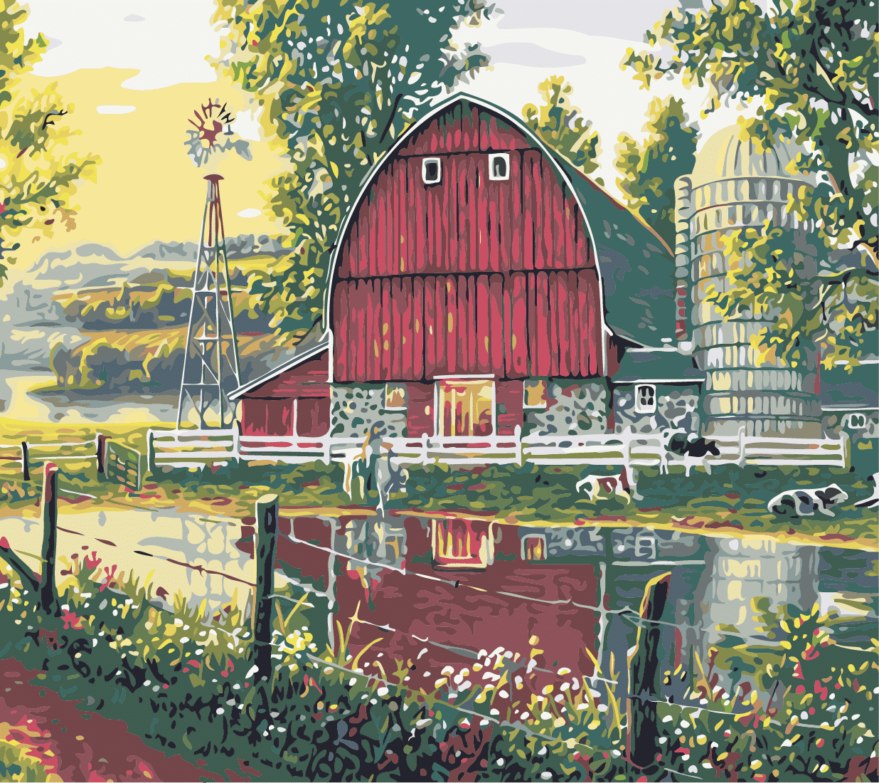 

At the Farm – Paint By Numbers - 40*50CM, 501 Original