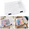 32 Double Buckle Clear Bead Organizer Box with Compartments Plastic Storage Boxes Set with Stickers Multifunctional Diamond Painting Storage Containers for Diamonds Seeds Beads Nail Rhinestones