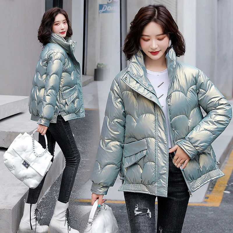 Woherb Winter 2024 New Korean Version Loose Cotton-Padded Jacket Small Cotton-Padded Jacket Coat-Outfit Ideas