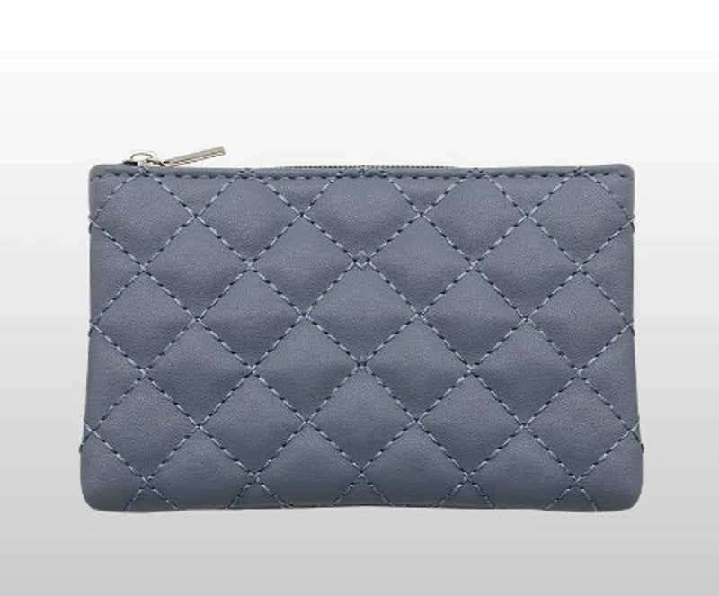 Unisex Plaid Pu Leather Zipper Wallets