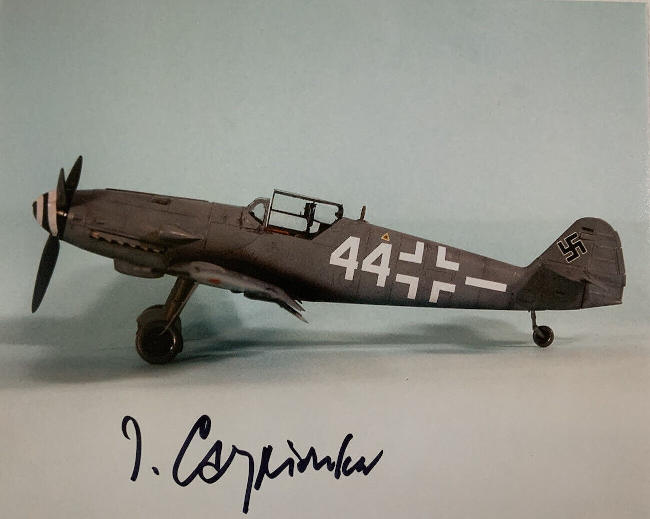 JORG CZYPIONKA HAND SIGNED 8x10 Photo Poster painting WWII GERMAN PILOT RARE AUTOGRAPH COA