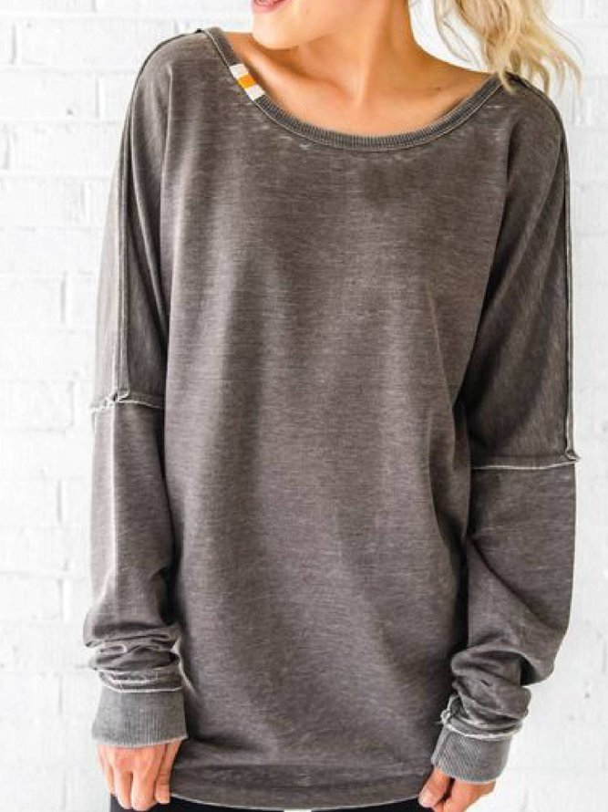 Casual Round Neck Shirts & Tops