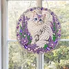 Special Shaped Diamond Painting Kit Cat Acrylic Pendant Art 25cm