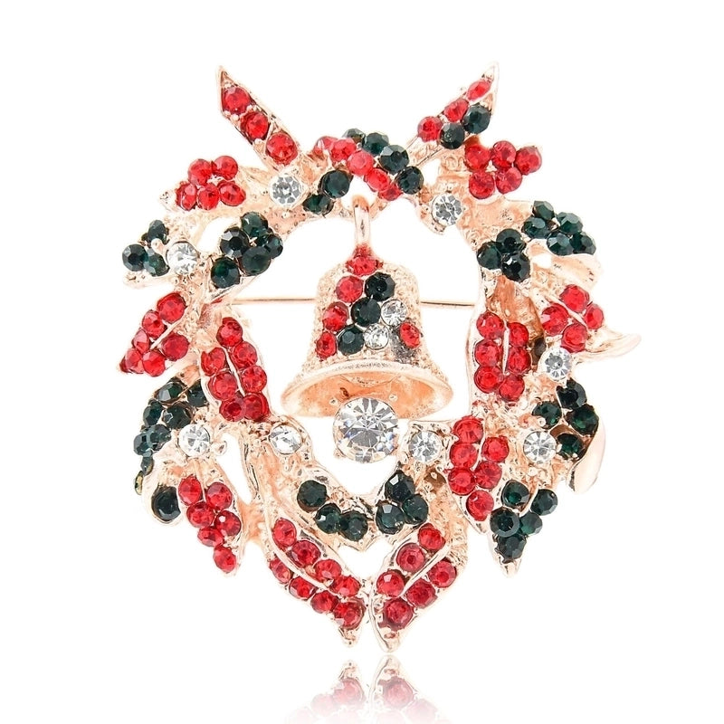 Cute Pin Christmas Tree Snowman Alloy Rhinestone Enamel Women’S Brooches