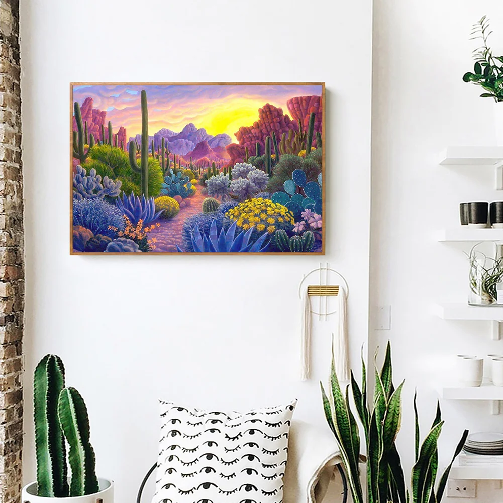 Diamond Painting - Full Round Drill - Cactus