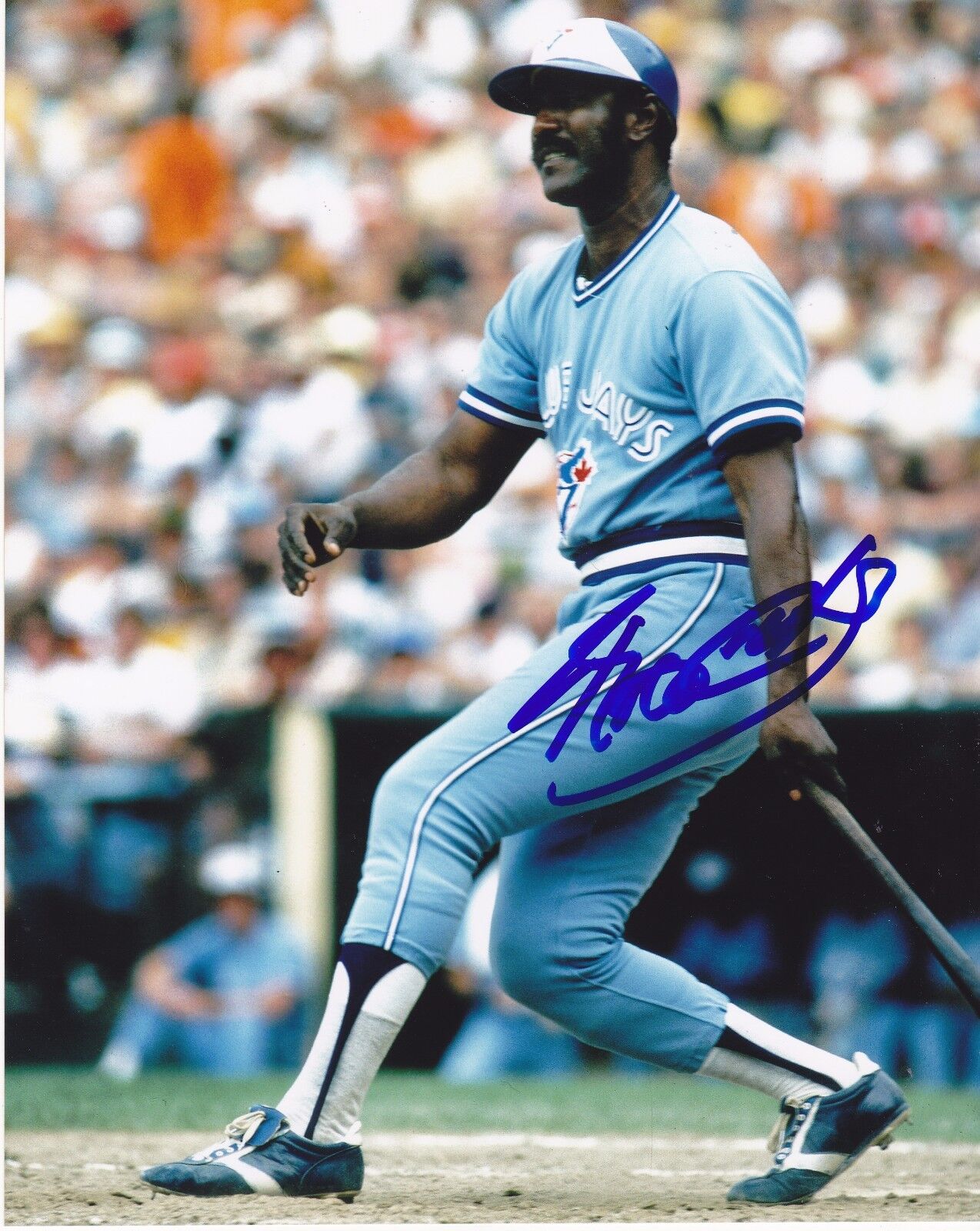 RICO CARTY TORONTO BLUE JAYS ACTION SIGNED 8x10